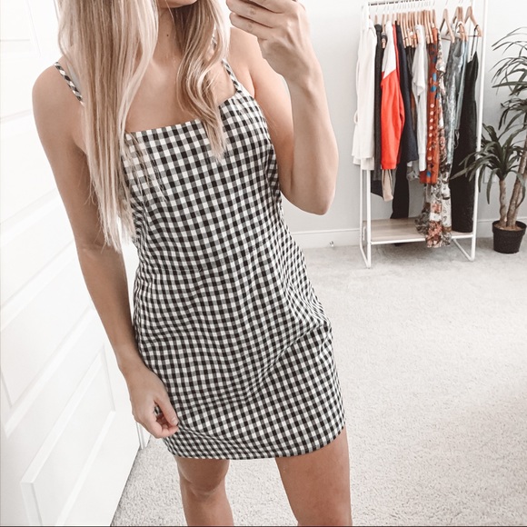 Lulus Dresses & Skirts - Lulu's Sawyer Black and White Gingham Mini Dress